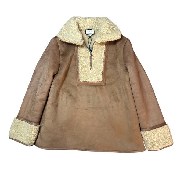 Tuckernuck Stella Shearling Jacket Quarter Zip NEW